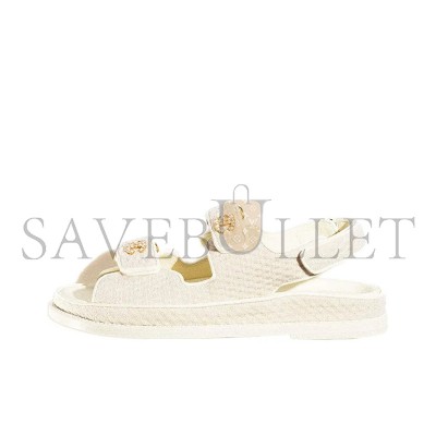 CHANEL SANDALS KNITWEAR IVORY G35927 X56555 0N578